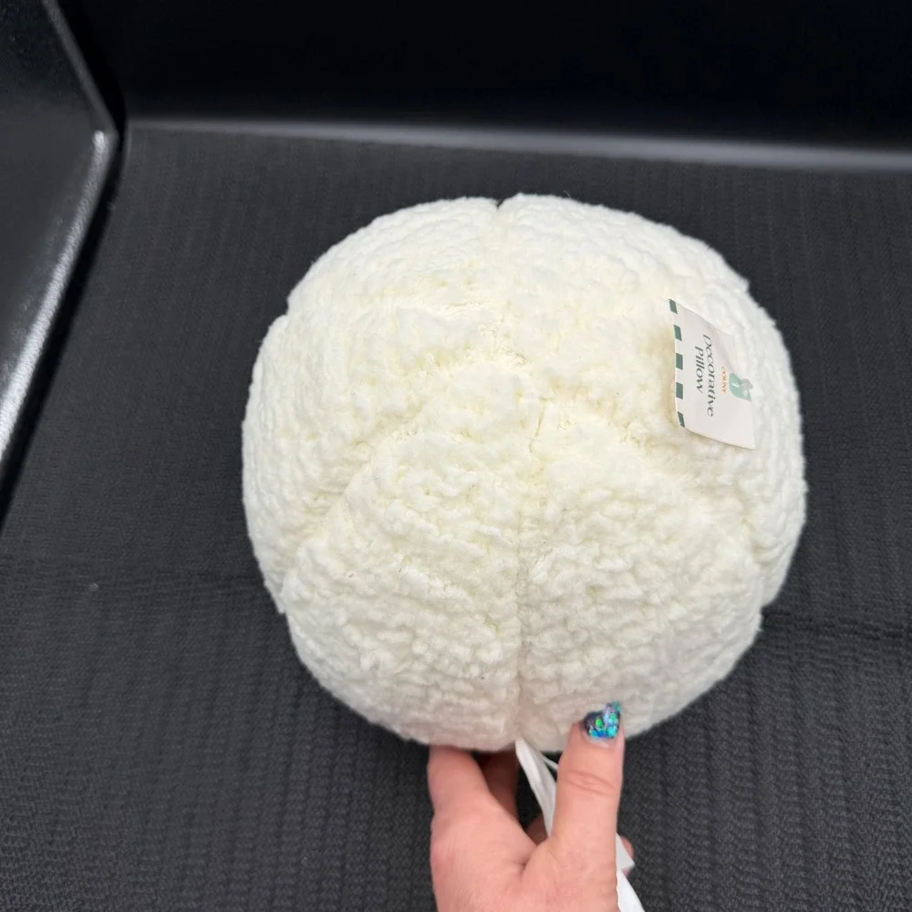 Target Cream Sherpa Decorative Ball Pillow 9 Inch Round Plush Accent Cream White